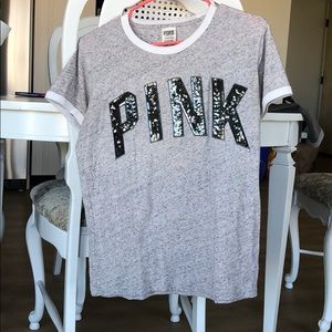 PINK crew neck t-shirt